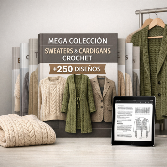 Mega Colección Sweaters & Cardigans Crochet (+250 DISEÑOS)