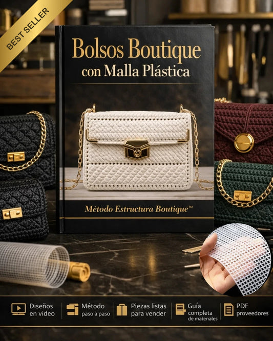 🔥BOLSOS ALTA DEMANDA: Técnica con Malla Plástica Canvas (+15 diseños)