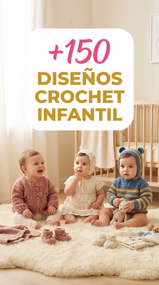 +150 Diseños de Crochet Infantil — Ropa Para Bebés y Niños en Español