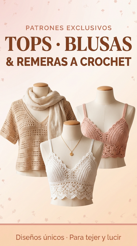 Tops, Blusas y Remeras a Crochet — Patrones Para Tejer Ropa Que Parece de Tienda