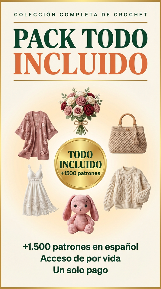 🔥 PACK ULTRA AHORRO: Colección Completa Crochet