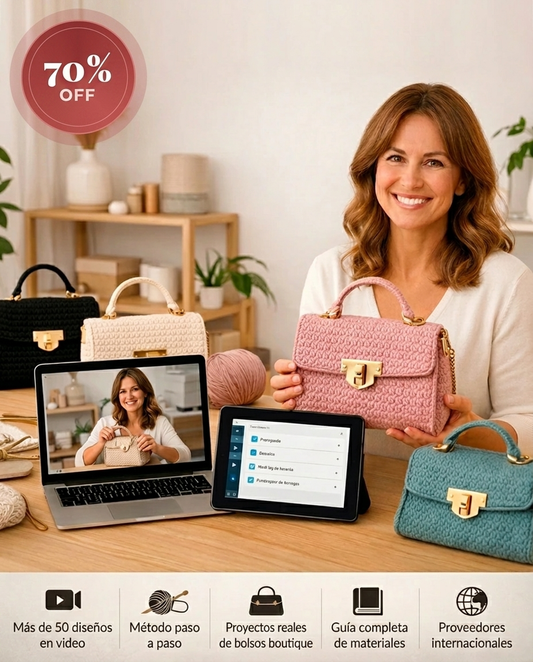 Mega Colección Crochet: +50 Diseños de Bolsos + 7 Regalos 🎁 +100 Patrones Amigurumis 🎁